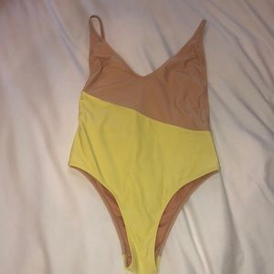 Topshop color block one piece swimsuit